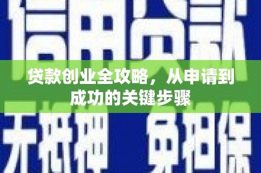 临桂贷款创业全攻略，从申请到成功的关键步骤