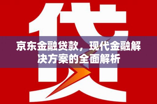临桂京东金融贷款，现代金融解决方案的全面解析