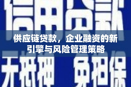 临桂供应链贷款，企业融资的新引擎与风险管理策略